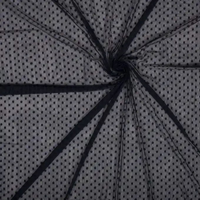 Gepunkteter Tüll Marineblau Expressversand