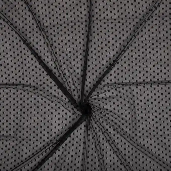 Direktkauf Gepunkteter Tüll Schwarz