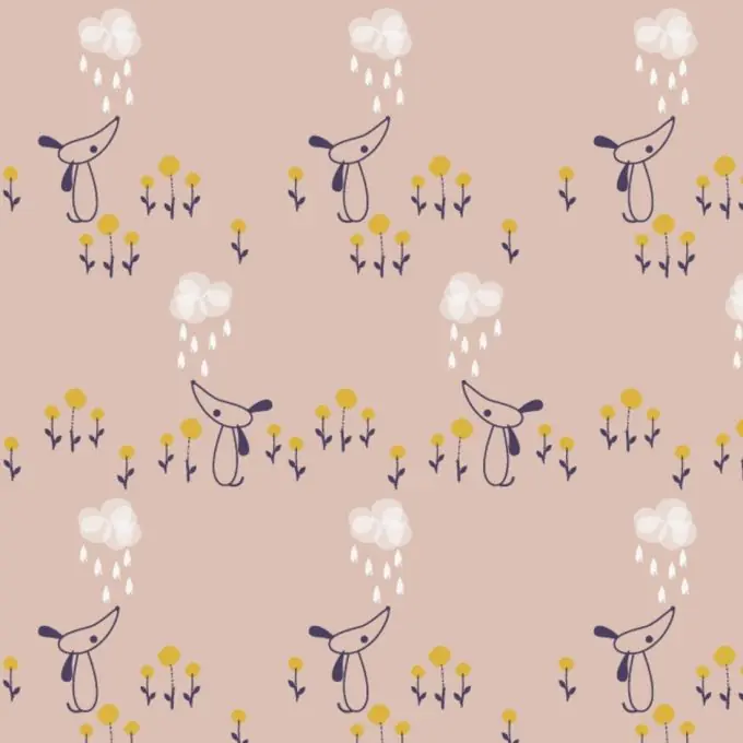 Baumwollstoff Autumn Rain Rosa Knallerangebot