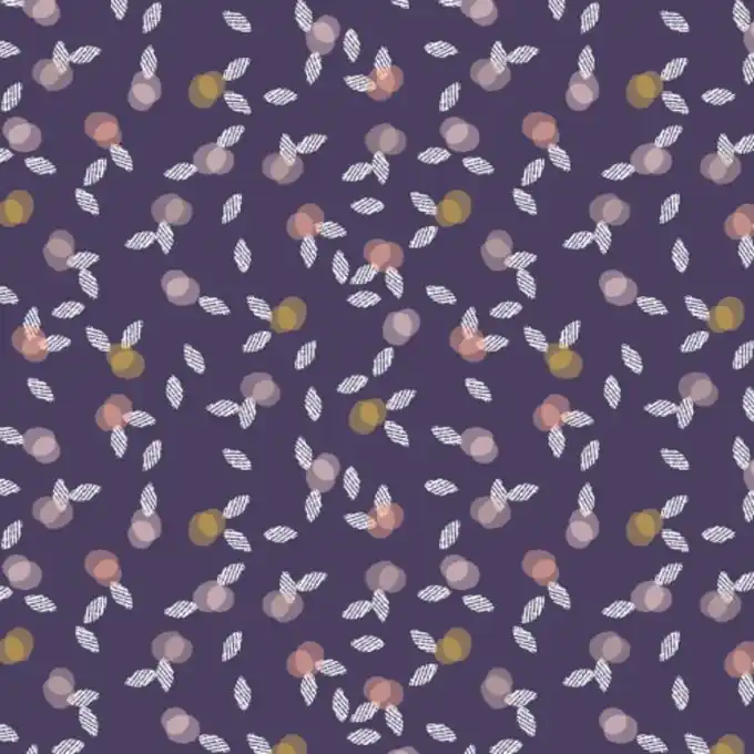 Baumwollstoff Autumn Rain Violett Sichere Zahlung