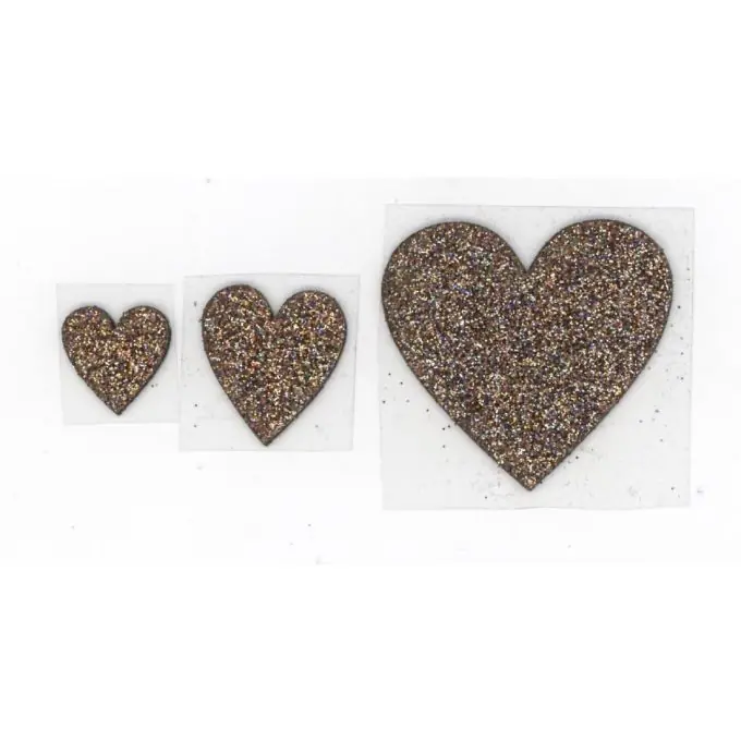 Mengenrabatt Patch; thermoklebend Herzen Kupferfarben