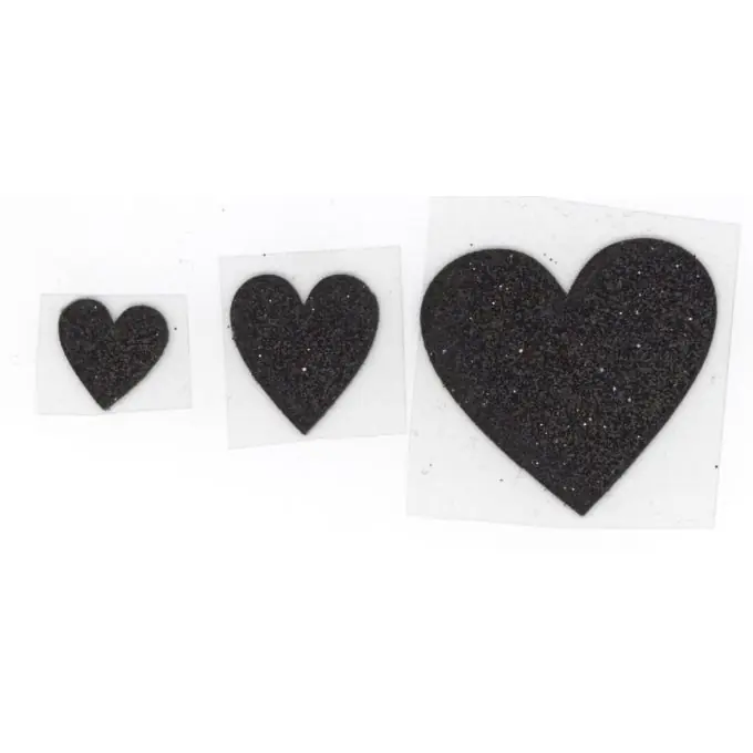 Patches, thermoklebend Herzen Schwarz Angebot