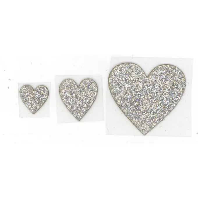 Schneller Versand Patch, thermoklebend Herz Gilzernd