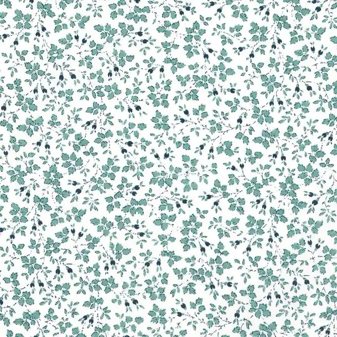 Direktkauf Popeline Baumwolle Grüne Blumen