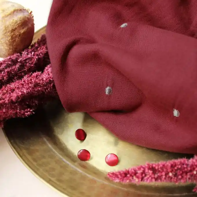 Zertifiziert Doppelte Gaze Stardust Rot