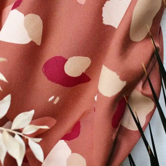 Versand Am Gleichen Tag Viskosestoff Granito Kastanienbraun