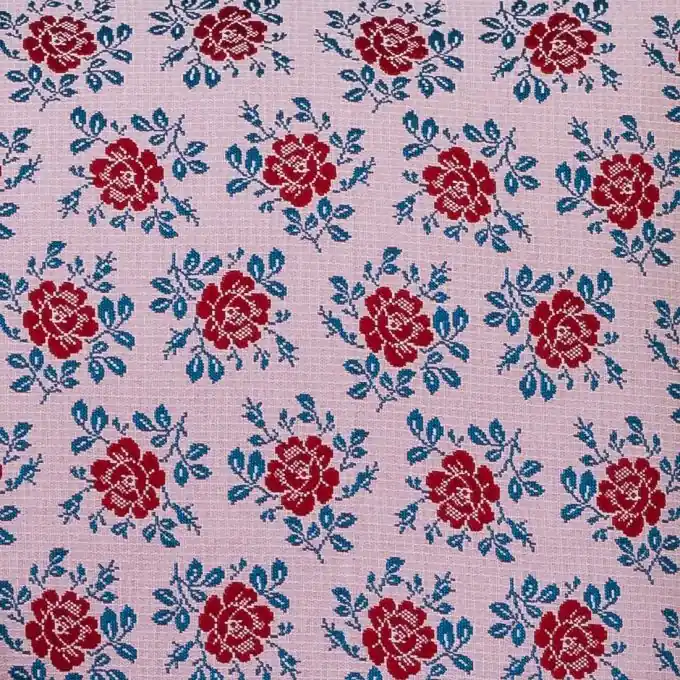 Jacquardstoff Doppelseitig Blumen Preisknaller