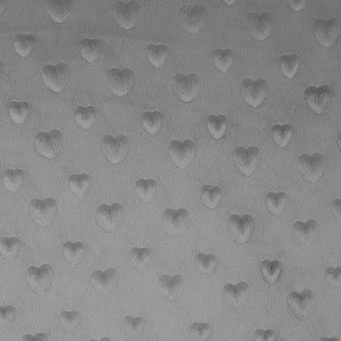 Polar-Fleece Herzmotiv Hellgrau Weltweiter Versand