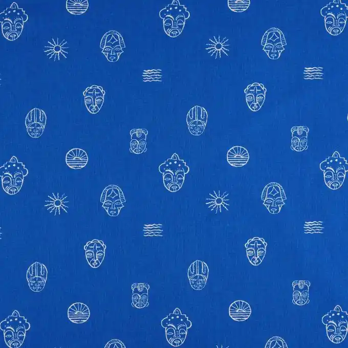 Baumwollstoff Ocker Masken Direktkauf