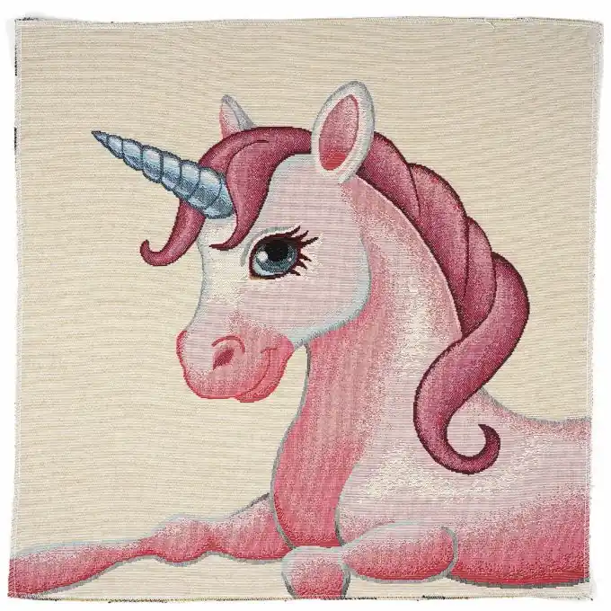 Zertifiziert Stoffabschnitt Einhorn Jacquard