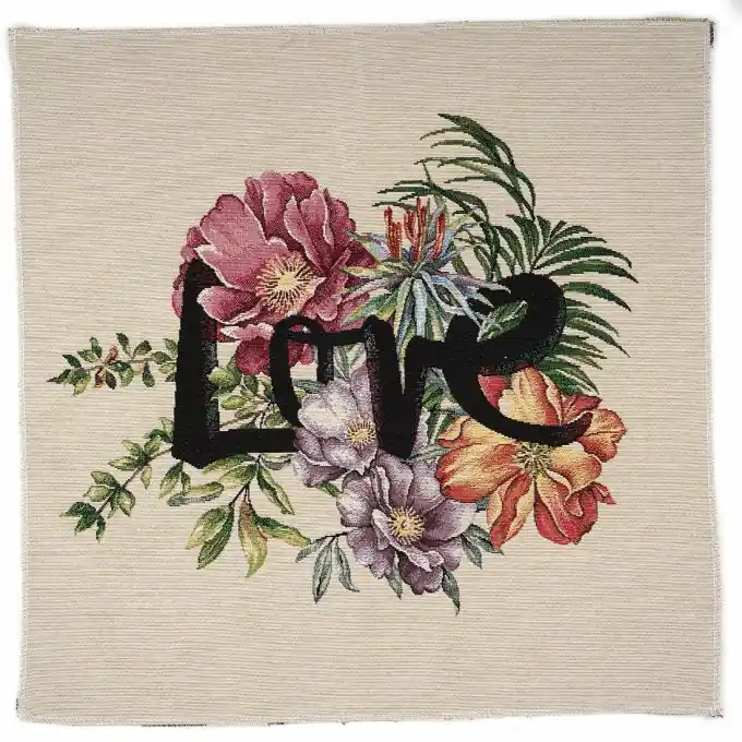 Original Stoffabschnitt Jacquard Love