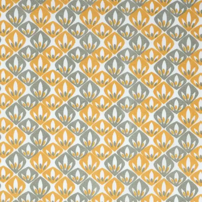 Online Kaufen Gemusterter Baumwollstoff Gelb/Khaki