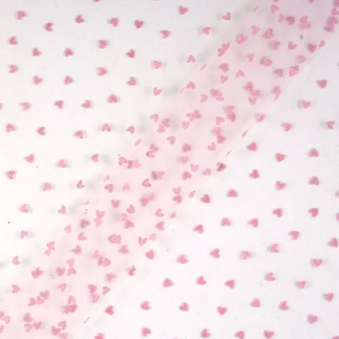Top-Seller Tüll Herzen Samt Rosa