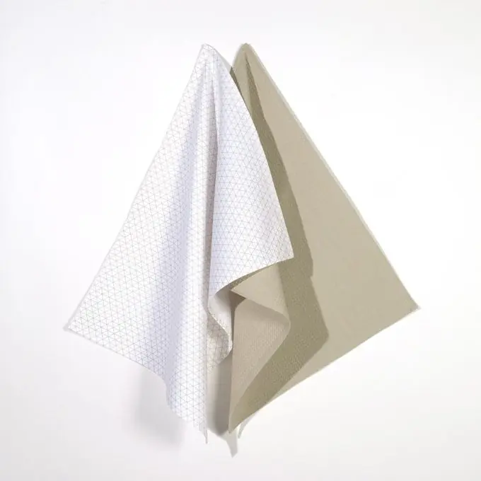 Handgefertigt 2er-Set Geschirrtücher, beige