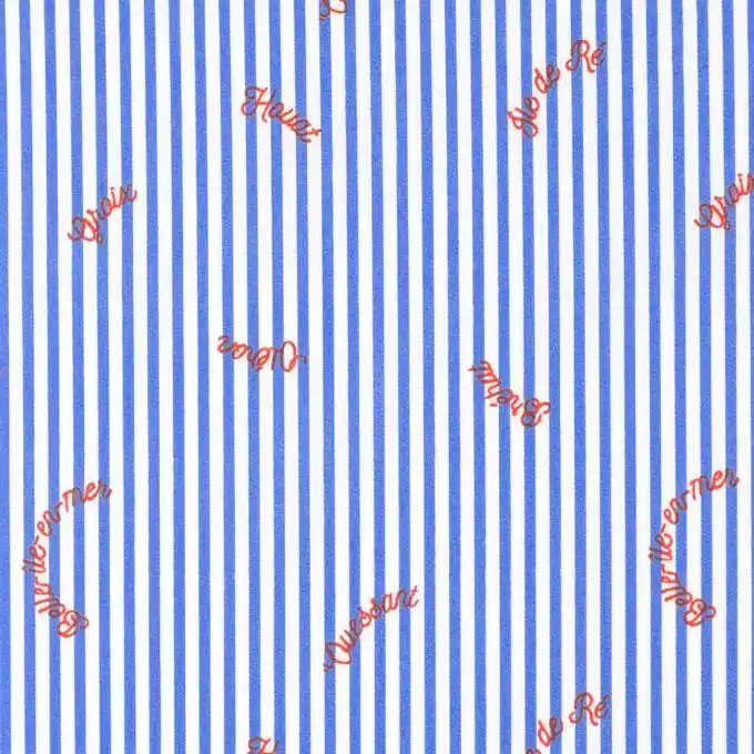 Voile Streifen Blau/Weiß Neuheit