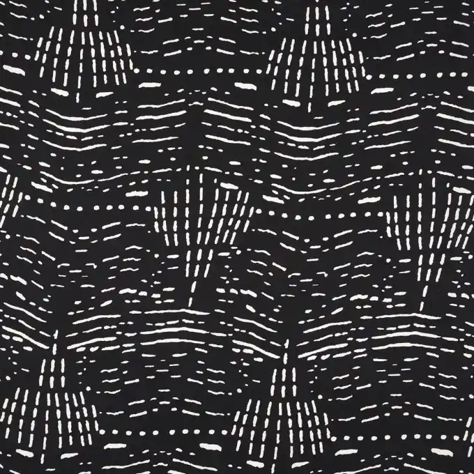 Schneller Versand Satinstoff Polyester Schwarz/Weiß