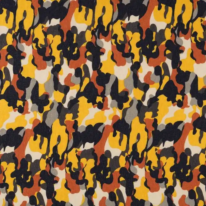 Schnäppchen Stoff mit Tarnmuster Polyester Gelb