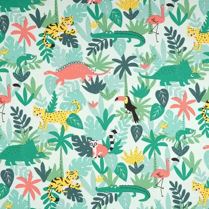 Körperstoff Dschungel Grün Schnäppchen