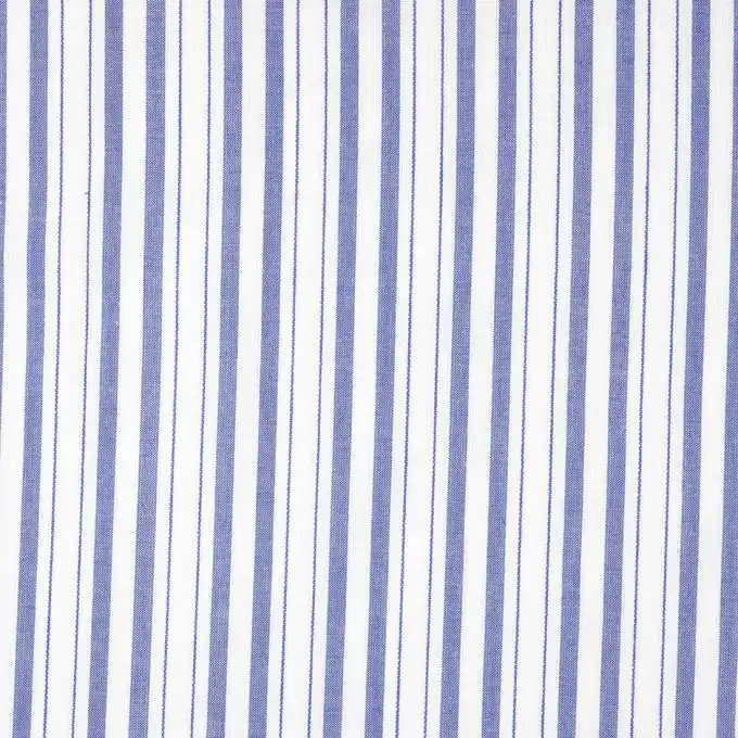 Nur Heute Baumwollstoff Streifen Blau/Weiß