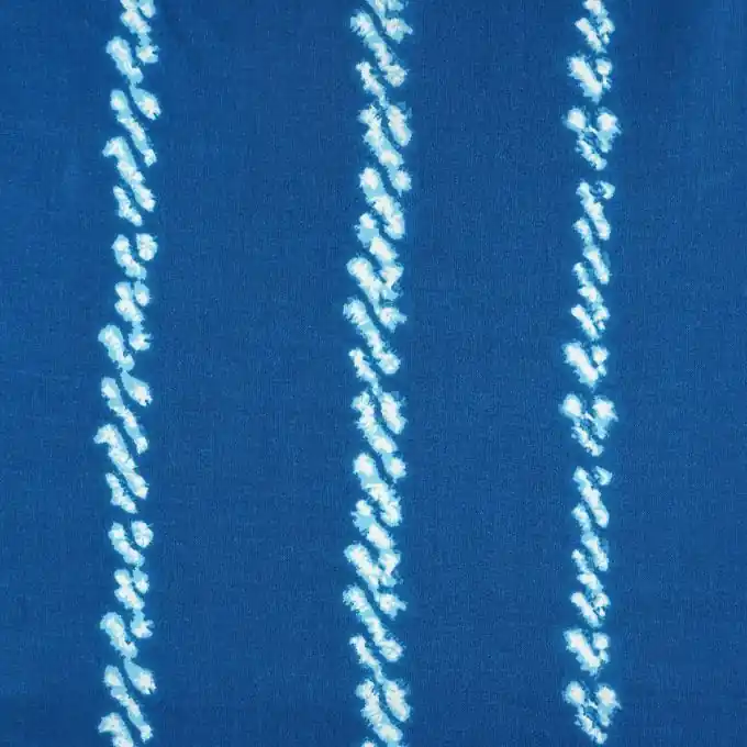 Popeline Viskose Batik Blau Rabatt