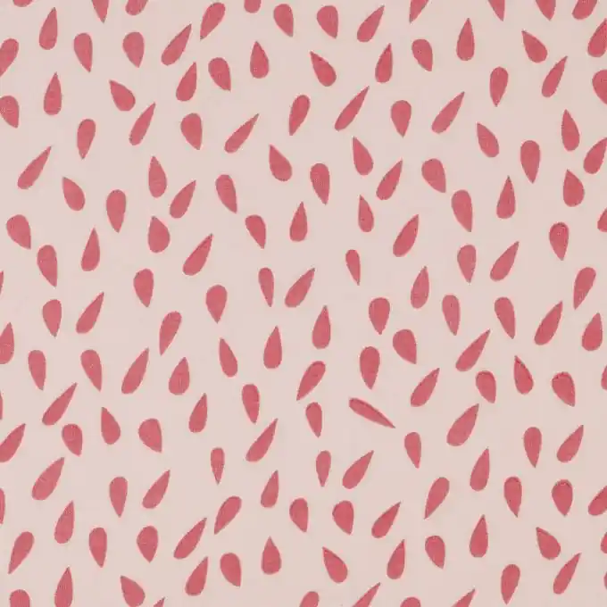 Geprüft Popeline Viskose Rosa Tropfen