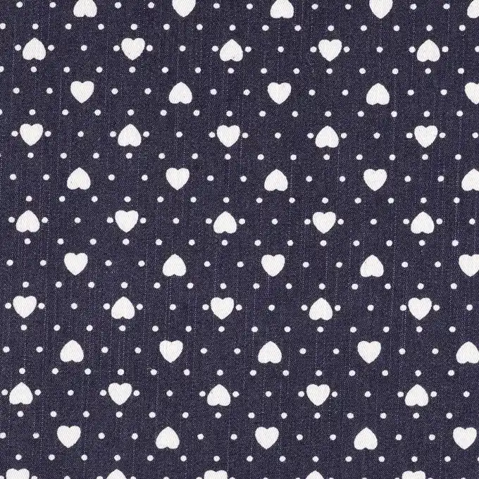 Jeansstoff Herzen Denim Ausverkauf