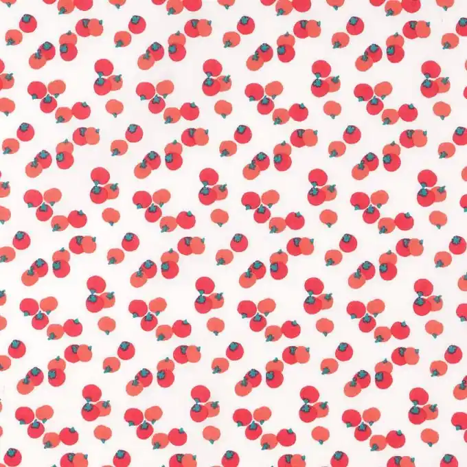 Großhandel Popeline Baumwolle Ecru Tomaten