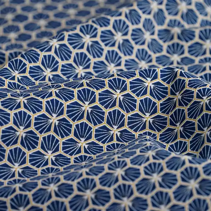 Top-Preis Baumwollstoff Riad Pertolblau