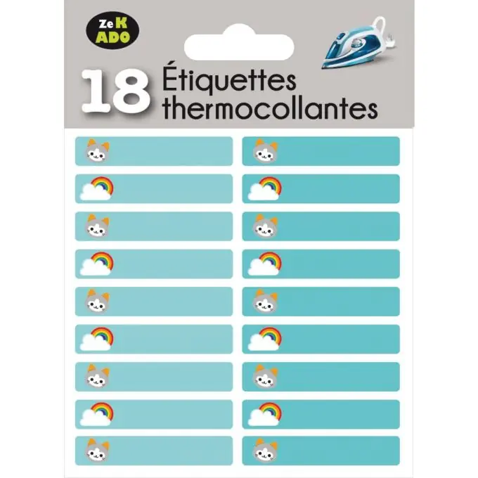 18 Bügeletiketten grün Gratis Versand