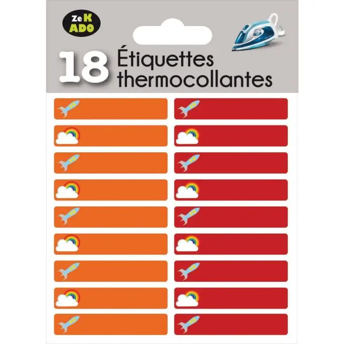 Garantierte Lieferung 18 Bügeletiketten rot