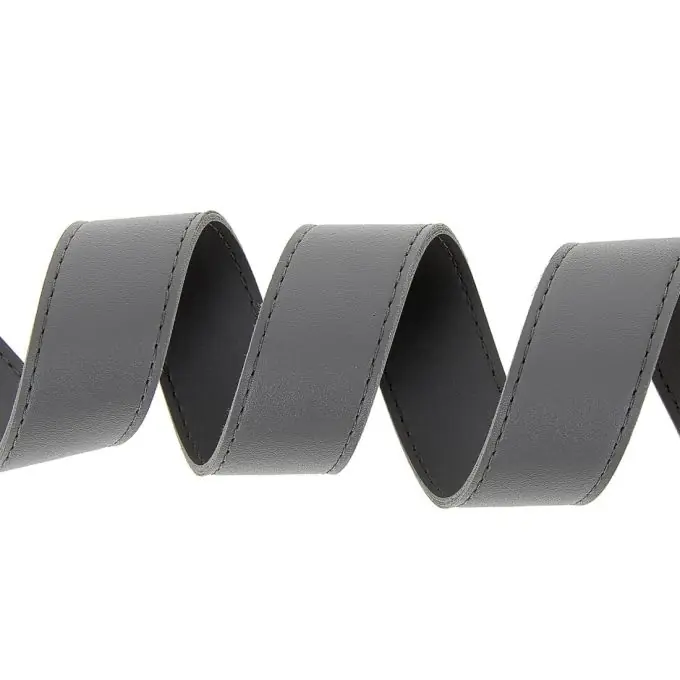 Billig Gurtband aus Kunstleder 30 mm grau