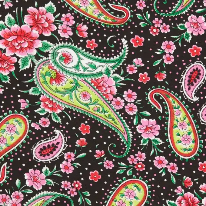 Viskosestoff Paisleymuster 145 cm Breite Kostenloser Versand