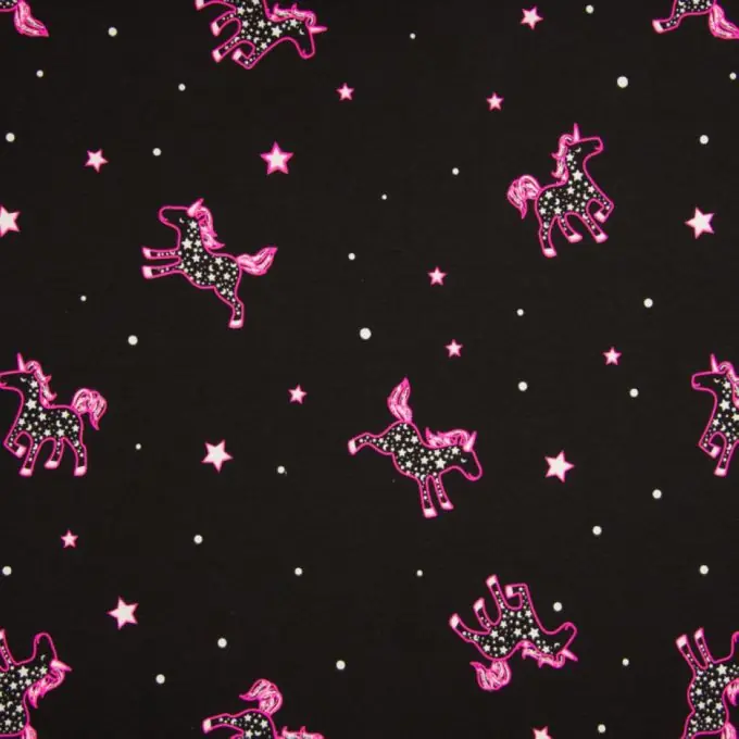 Magischer Baumwolljersey Einhörner Gleich Bestellen
