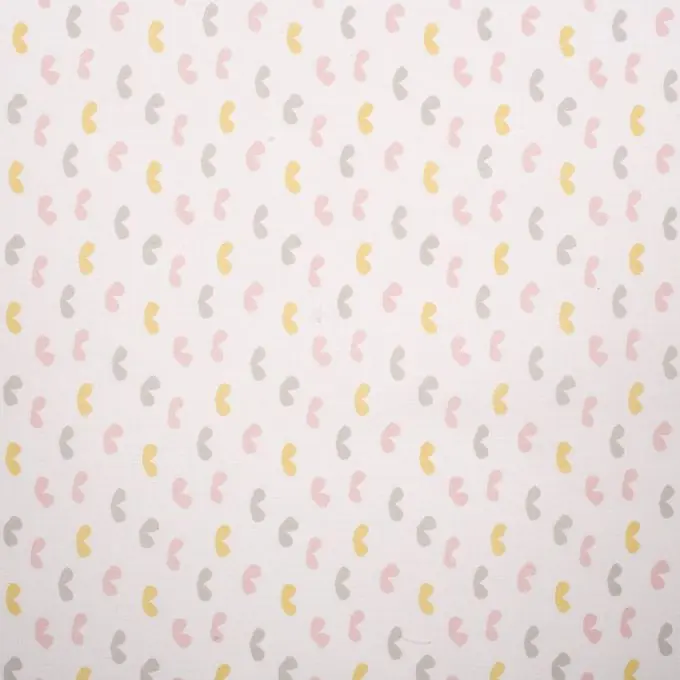 Baumwollstoff Rosa Herz-Motiv Bisou 160cm Breit Geprüft