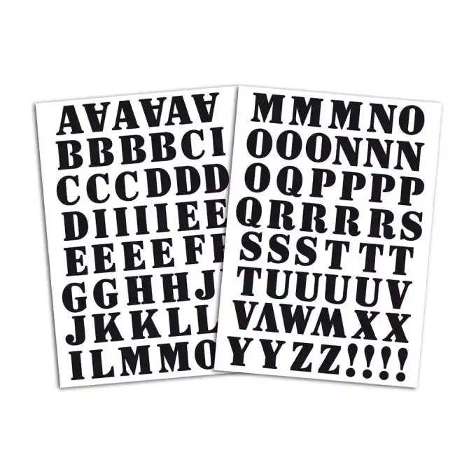 Zertifiziert Bügelbild Alphabet Coffee