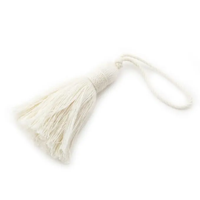 Geprüft Quaste, mattes Cremefarben, großes Modell