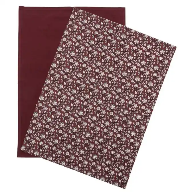 2er Set Geschirrtücher Blüten Hochwertig