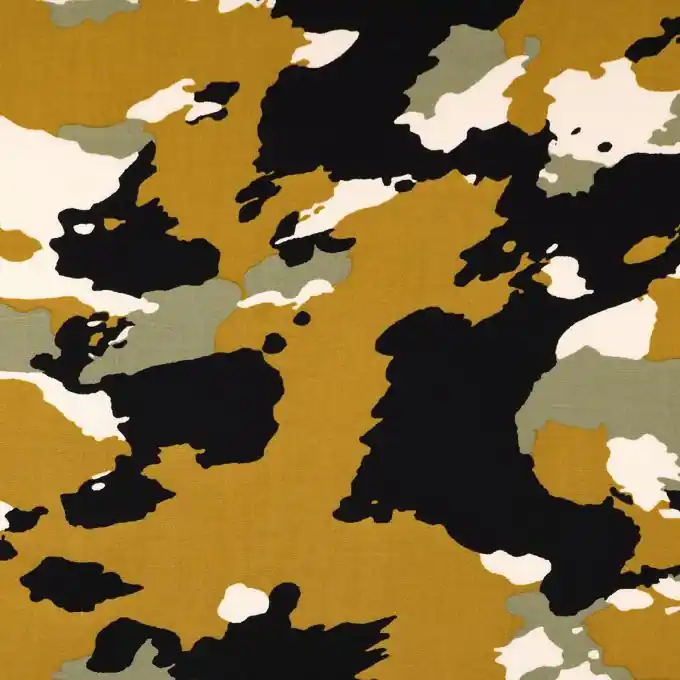 Popeline Viskose Tarnmuster Grün Garantierte Lieferung