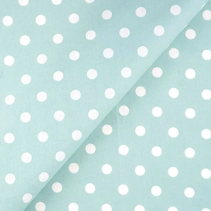 Top-Preis Beschichteter Baumwollstoff Minze Punkte
