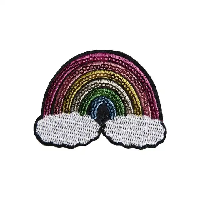 Bügelbild Regenbogen Pailletten Neuheit