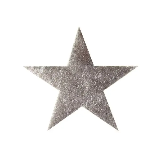 Markenware Bügelbild Stern Silbern