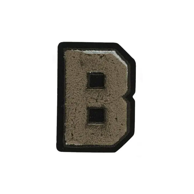 Bügelbild B Khaki Neuheit