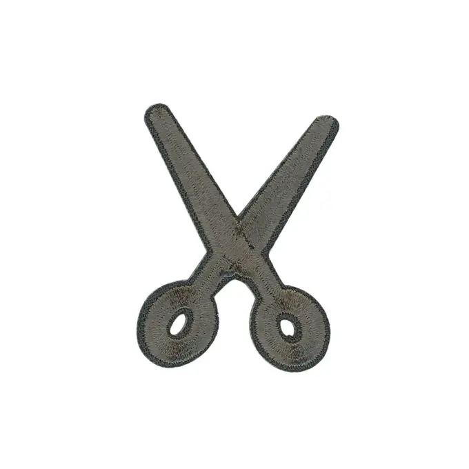 Bügelbild Schere Ausverkauf