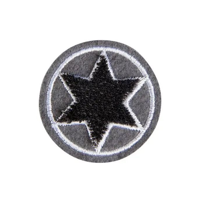 Mengenrabatt Bügelbild Stern Schwarz