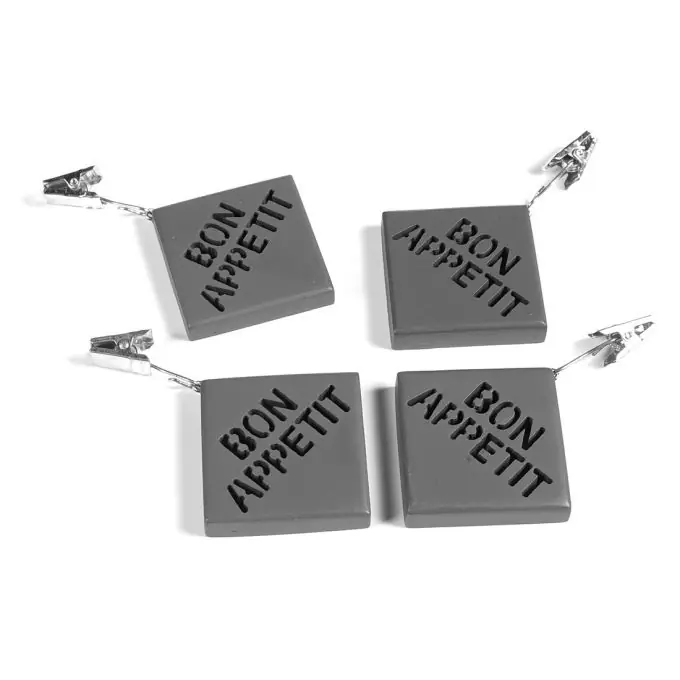 Tischdeckenklammern Bon Appétit Grau – Set Aktuell
