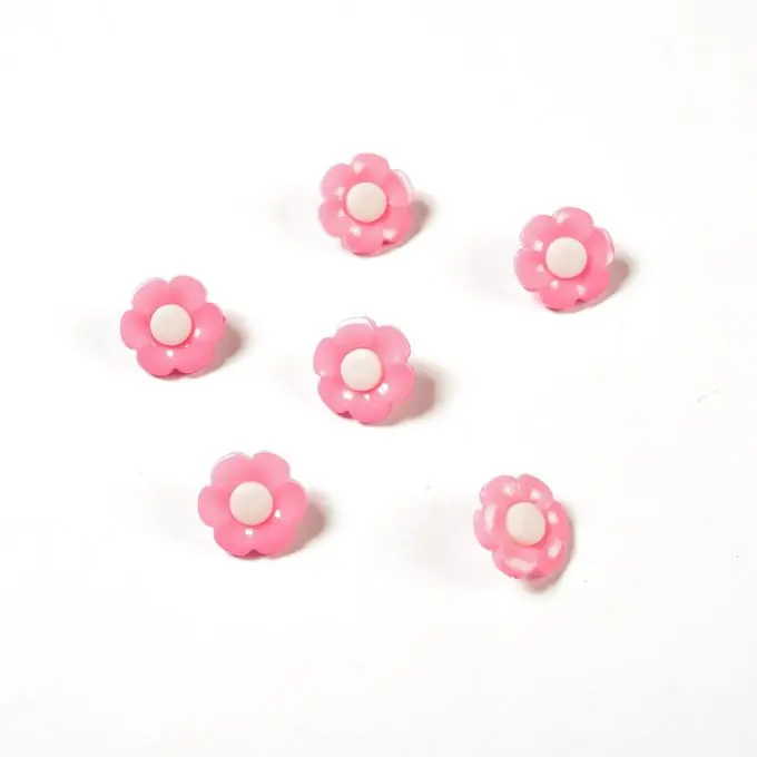 Sonderaktion Knöpfe in Form von Margeriten rosa