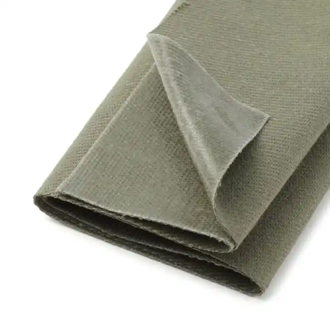 Bügeleinlage aus Baumwoll-Köperstoff – Olivgrün Echt