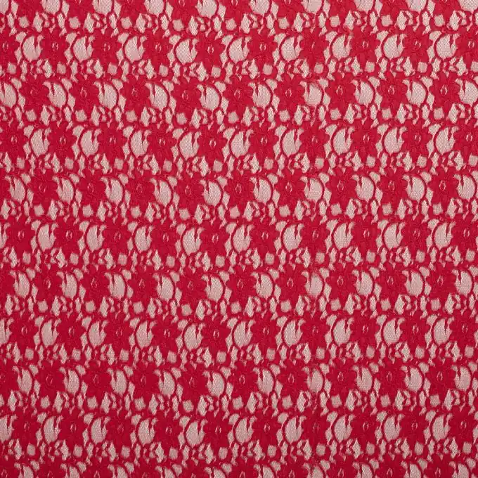 Preiswert Guipure Spitzenstoff Anémone Rot