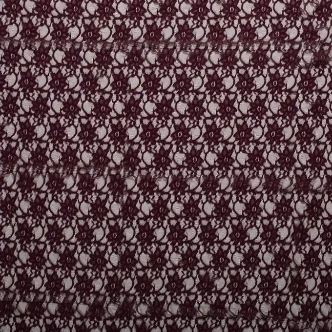 Guipure-Spitzenstoff Anémone Weinrot Kostenfreie Lieferung