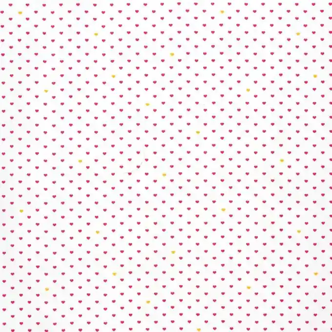 Popeline Baumwolle Ecru Herzen Rosa Jetzt Kaufen